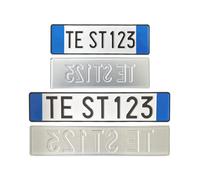 Targhe Decorative Formato Modello Kit Completo in Alluminio Catarifrangente con