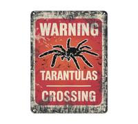Targhe di avvertimento per tarantole che attraversano il fiume, divertenti cartelli in metallo, retro, attenzione, poster da parete in metallo, per casa, bar, garage, decorazione per caverne per uo