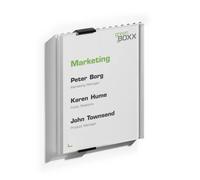 Targhe DURABLE INFO SIGN alluminio/acrilico trasparente/argento metallizzato 149