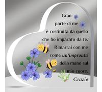 Targhe e Cartelli Decorativi Api Regali Festa dell'Insegnante Compleanno Apprezzare Laurea Grazie Maestra Segno Natale Donne Uomini Maestro Pensionamento Citazioni Significative Ricordi Professore