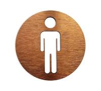 Targhe for bagni personalizzate di tutti i generi - Cartello for porta del WC - Targhe for bagno WC Pannello in alluminio composito Oro Argento(Men,20x20cm)