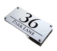 Targhe for Numero Civico In Acrilico A Doppio Strato Da 1 Pz. Insegne Decorative for Indirizzo Esterno Adatte for Le Case(6,9x19)