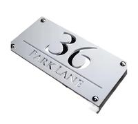 Targhe for Numero Civico In Acrilico A Doppio Strato Da 1 Pz. Insegne Decorative for Indirizzo Esterno Adatte for Le Case(3,25x12)