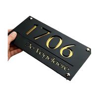 Targhe for Numero Civico In Acrilico A Doppio Strato Da 1 Pz. Insegne Decorative for Indirizzo Esterno Adatte for Le Case(2,21x10)