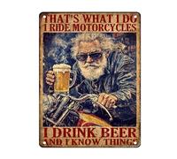Targhe In Ferro Motorcycles I Riding Motorcycles And I Know Things Vecchie Targa In Metallo Nostalgic Cartello Vini Per Man Cave Coffee Bar Cucina 30X20Cm