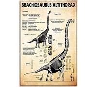 Targhe in latta con informazioni sui dinosauri, Brachiosaurus Altithorax, poster in metallo con infografica, targhe educative per aule, ufficio, casa, stanza, decorazione da parete, 8x12 pollici