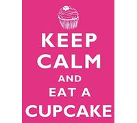 Targhe in latta per le donne Keep Calm and Eat A Cupcake, decorazione da parete per bar, garage, caffetteria, pub, targa in metallo, stile vintage, decorazione rustica, in alluminio, poster da parete