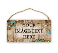 Targhe in legno personalizzate Decorazioni con testo personalizzato Targa per porta rustica Targhe decorative con nome personalizzato Targhe in legno per camera da letto Ufficio Casa Cucina Negozio Ar