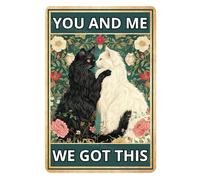Targhe In Metallo Cats You And Me We Got This Classica Targa In Metallo Nostalgic Placca Murale Per Giardino Interno Cucina 30X20Cm