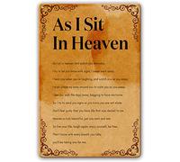Targhe in metallo "Mentre sono seduto in paradiso", decorazione da parete con poesia, poster e stampe, quadri per sala da pranzo, opere d'arte rettangolari, dipinti per la decorazione da parete del b