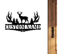 Targhe in metallo personalizzate | Monogramma personalizzato | Regali di nozze | Arte da parete per esterni per nome della famiglia | Regali di nozze per donne, mogli, genitori | Regali di Natale per