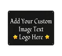 Targhe in metallo personalizzate Targhe in metallo personalizzate con testo, immagine e logo per casa, cucina, bar, caffetteria Targa in metallo Man Cave Targa personalizzata per porta Decorazione da