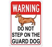 Targhe In Metallo Warning Do Not Step On Guard Dog Dachshund Weiner Iron Impermeabile Targa Vecchie Decorazione Poster Sign Per Man Cave Stanza Wc 30X20Cm