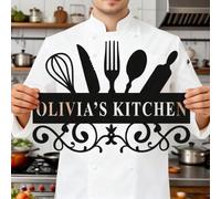 Targhe metalliche personalizzate da cucina, decorazione artistica da parete rustica in metallo per cucina, fattoria, sala da pranzo, regali personalizzati per l'inaugurazione della casa