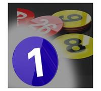 Targhe numeriche for armadietti rotondi in acrilico for hotel - Etichette numeriche 1-100, diametro 2-3,2 pollici, identificazione elegante for armadietti e aule(G-1-400,D 2 IN)