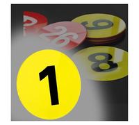 Targhe numeriche for armadietti rotondi in acrilico for hotel - Etichette numeriche 1-100, diametro 2-3,2 pollici, identificazione elegante for armadietti e aule(F-1-400,D 2 IN)
