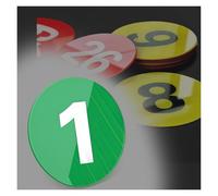 Targhe numeriche for armadietti rotondi in acrilico for hotel - Etichette numeriche 1-100, diametro 2-3,2 pollici, identificazione elegante for armadietti e aule(H-1-300,D 3.2 IN)