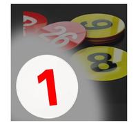 Targhe numeriche for armadietti rotondi in acrilico for hotel - Etichette numeriche 1-100, diametro 2-3,2 pollici, identificazione elegante for armadietti e aule(A-1-100,D 2 IN)
