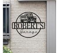 Targhe personalizzate in metallo per garage - Personalizzate Man Cave Named Wall Art Deco American Car - Pickup - Moto - Officina