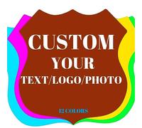 Targhe personalizzate in metallo per ufficio, affari, posto di lavoro, casa, cortile, frecce, scudi, segni d'amore, slogan decorativi, carica immagini o testo, 12 colori, 7 stili (scudo 30,5 x 30,5
