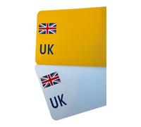 Targhe Premium Auto Reg Piastra 2D Standard UK GB Galles Sco Anteriore Rear Paio