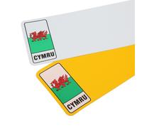 Targhe Premium Auto Reg Piastra 2D Standard UK GB Galles Sco Anteriore Rear Paio