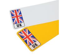 Targhe Premium Auto Reg Piastra 2D Standard UK GB Galles Sco Anteriore Rear Paio