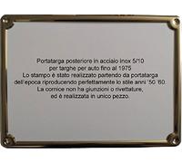 Targhe Storiche - Portatarga Auto Epoca Posteriore dal 1952 al 1975, Progettato per Auto d’Epoca, Made in Italy