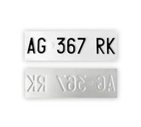 Targhe Storiche srl Targa Personalizzata - Modello Anteriore dal 1995 al 1997 - Lettere e Numeri in Rilievo, Incisa su Alluminio Catarifrangente, Made in Italy [Colorazione D'origine]