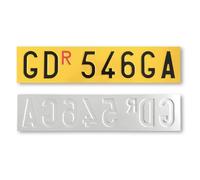 Targhe Storiche srl Targa Ripetitrice Personalizzabile con Caratteri in Rilievo Battuti, Targa Gialla Catarifrangente in Alluminio - Versione 2026