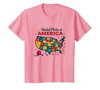Targhe Unite d'America Maglietta, Bambini, Rosa, 4 Anni