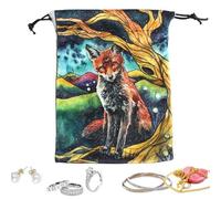 Targhere Per Tarocchi - Busta Coulisse In Tessuto, Borsa Portatile | Caso Di Carte Dei Tarocchi Versatili Organizzando Strumenti Di Divinazione Come Rune, Mazzi Di Dadi Cristalli Perfetti Deposito Mis