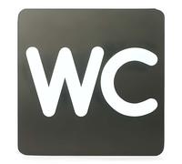 Targhetta Adesiva Pittogramma Bagno WC Nera 16x16cm STILCASA - Bar Ristorante