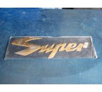 TARGHETTA ADESIVA " SUPER " PER AUTO FIAT D'EPOCA - FONDO DI MAGAZZINO