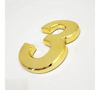 Targhetta autoadesiva 3D con numeri da 0 a 9, 10 cm, in ABS dorato galvanica, moderna, numero per porta di hotel, indirizzo, numeri adesivi da parete, per interni ed esterni, hotel, appartamenti