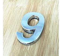 Targhetta autoadesiva 3D per casa, 5 cm, 0-9 lettere A-Z, targa moderna per porta di hotel, numeri per indirizzi, numeri 3M, adesivo ABS galvanizzato, per appartamenti e cassette postali per interni