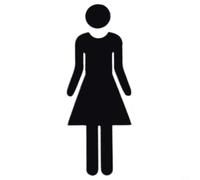 Targhetta autoadesiva per porta del WC, in acrilico, con uomo e donna, per hotel, negozi, ristoranti, negozi (nero)