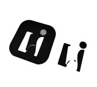 Targhetta Bagno Cartelli for WC, Comode, Toilette alla turca, for promemoria cavi, Targa for porta, Promemoria caldi, indicatrice, for del bagno(6,15cm x 15cm)