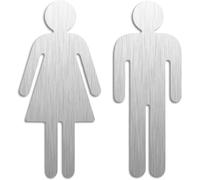 Targhetta Cartello Targa Cartello Bagno Toilette WC Donne Uomini | Set Di 2 Aacc