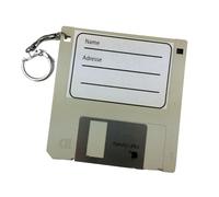 Targhetta Ciondolo Borsa Etichette per Bagagli Dischetto Retro Disc Floppy Grau