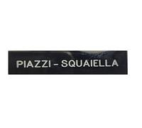 TARGHETTA citofono nera TARGA 1,5x5,5 cm spesso 1mm circa PLASTICA RETRO ILLUMINABILE stampatello (2 RIGHI)
