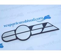 TARGHETTA COFANO LATERALE IN ALLUMINIO VESPA COSA 2 125-150-200 Vesparicambisud