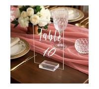 Targhetta con il numero del tavolo 4x6 Inch Wedding Table Number with Printed on The Base, Suitable for Weddings(10pcs)