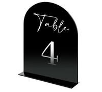 Targhetta con il numero del tavolo Acrylic Digital Table Label, Wedding Number, Diy Personalized Seat(Black L,Number 1-10)