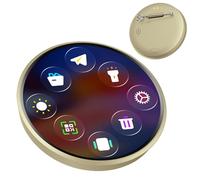 Targhetta Con Nome - Targhetta Con Nome A LED, Display Di Testo Personalizzato, Pin Di Controllo APP Blue-tooth Ricaricabile Tramite USB, Mini Schermo Attrezzatura Per Fiere Di Volontariato Del Person