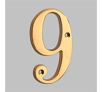 Targhetta con numeri 3D galleggianti in ottone massiccio, 10,2 cm, lettere dorate moderne per porta dell'appartamento, lettere dell'alfabeto digitale per casa, indirizzi esterni, segnaletica esterna