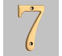 Targhetta con numeri 3D galleggianti in ottone massiccio, 10,2 cm, lettere dorate moderne per porta dell'appartamento, lettere dell'alfabeto digitale per casa, indirizzi esterni, segnaletica esterna