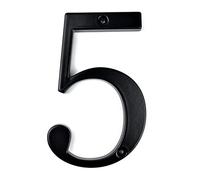 Targhetta con numeri 3D galleggianti neri, 10,2 cm, moderna targa per porta indirizzo, cifre di casa, in lega di zinco, laccata, resistente alle intemperie, segnaletica esterna grande #0-9, montaggio