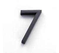 Targhetta con numero civico 3D lucido, per esterni, in resina ABS nera, per cassette postali, appartamenti, uffici e luoghi di lavoro (7)