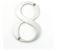 Targhetta con numero civico, Numeri di cassetta postale for indirizzo casa, grandi e moderni, da 10 cm, for cartello digitale for esterni 4 pollici(8)